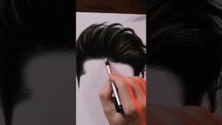 How to draw hair with charcoal #howtodraw #hair