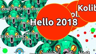 Hello 2018! Legendary agar.io gameplay of 2017 (agar.io best compilation)