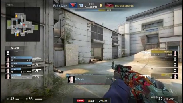 Mouz vs FaZe, map 3 cache, ELEAGUE Season 1, LCQ