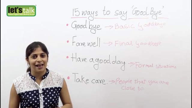 15 different ways to say Goodbye in English – Free English vocabulary lesson ( ESL )