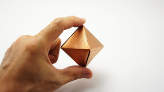 Single sheet origami Octahedron (Shuzo Fujimoto)