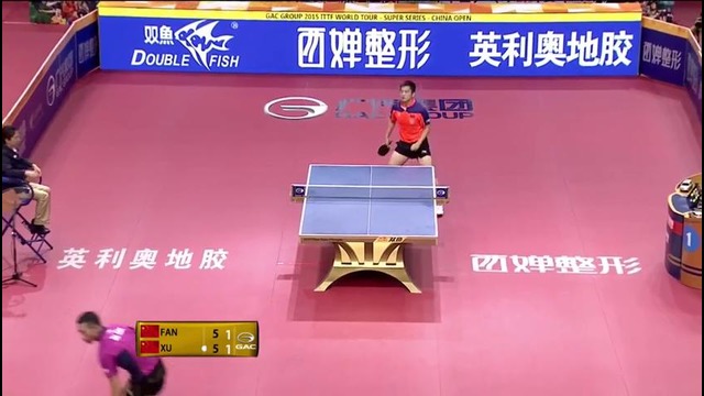 China Open 2015 Highlights- FAN Zhendong vs XU Xin (1-2)