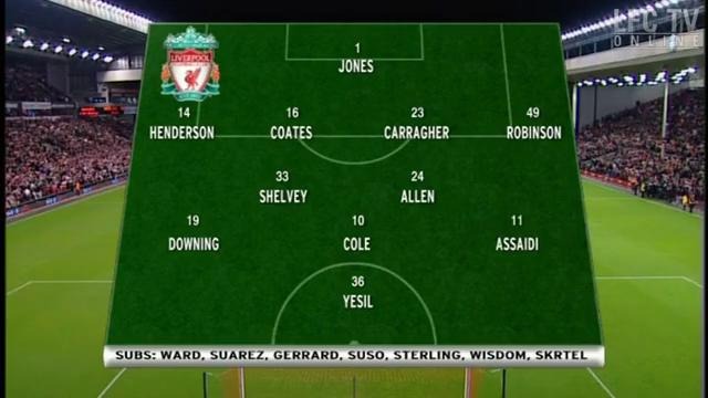 Liverpool FC 1-3 Swansea Carling Cup 31/10/2012