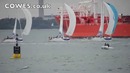 Баржа против легкой яхты