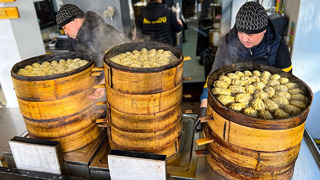 UZBEKISTAN! Very Delicious STREET FOOD Prepared in a BAMBOO BOWL | Juicy Dish Made from DOUGH