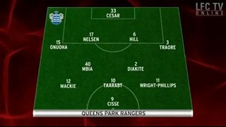QPR 0-3 Liverpool FC EPL 30/12/2012