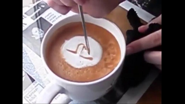 Рисование на кофейной пенке
