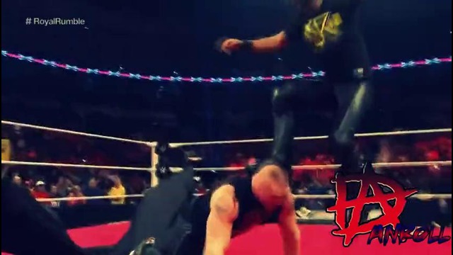 Seth Rollins Curb Stomp Brock Lesnar