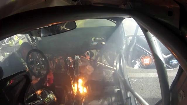 HOONIGAN Ken Block race car on fire #AINTCARE