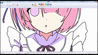 How I Draw using Mouse on MS Paint – Ram and Rem 【 SpeedPaint