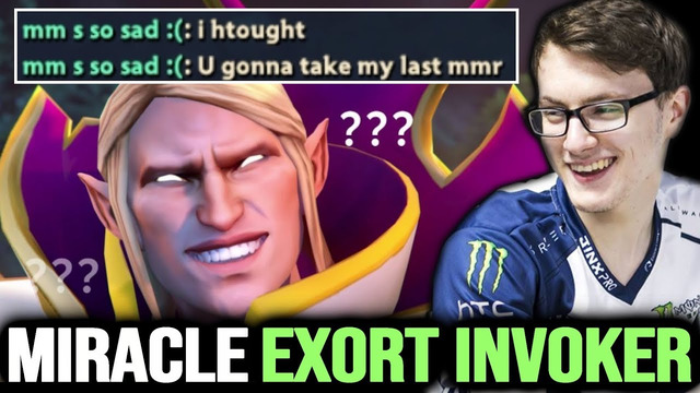 MIRACLE practices Exort Invoker – Hard Game vs Epileptic kid