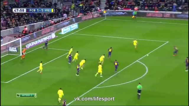 Барселона 3:2 Вильярреал | Испанская Примера 2014/15 | 20-й тур | Обзор матча