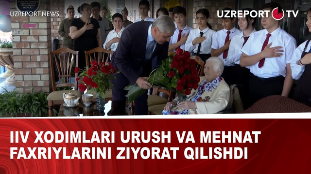 IIV xodimlari urush va mehnat faxriylarini ziyorat qilishdi