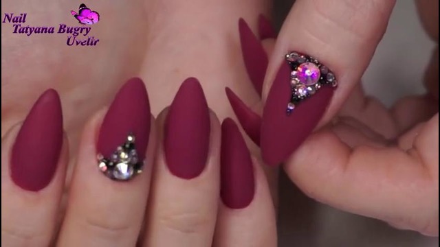 Укрепление Натуральных Ногтей ГибридГелем Инкрустация Стразами Swarovski