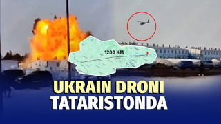 Ukrain droni 1200 km uzoqdagi nishonni urdi