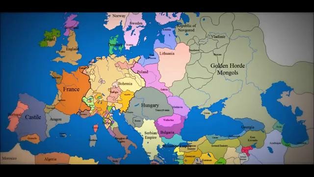 Как менялась карта Европы за 1000 лет
