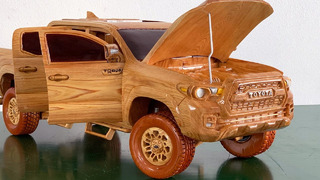 Unique wooden Tacoma Toyota of creative carpenter – Woodworking Art #Shorts