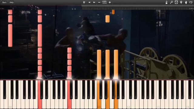 Iron Man piano synthesia