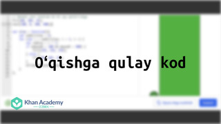 13 Oʻqishga qulay kod | JavaScript asoslari: chizish va animatsiya | Dasturlash