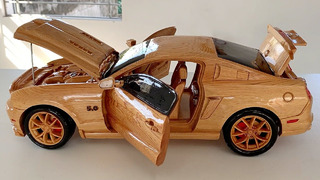 Wood Carving – Ford Mustang GT 5.0 2013 – Woodworking Art