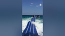 Guy Runs on Moving Platform to Boats | People Are Awesome