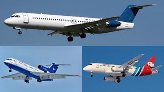 Як-42, Fokker 100 и SSJ 100 Аэропорт Домодедово 2018