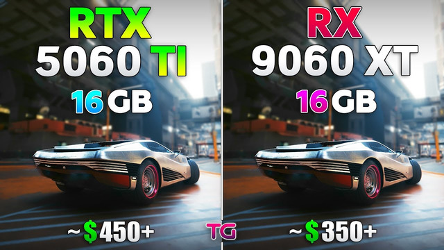 RX 9060 XT 16GB vs RTX 5060 Ti 16GB – Test in 12 Games
