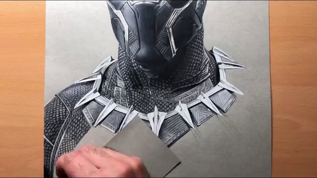 Speed Drawing- Black Panther – Marvel – Timelapse – Artology – YouTube 2