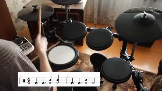 Уроки игры на барабанах для начинающих ритмы урок №1)