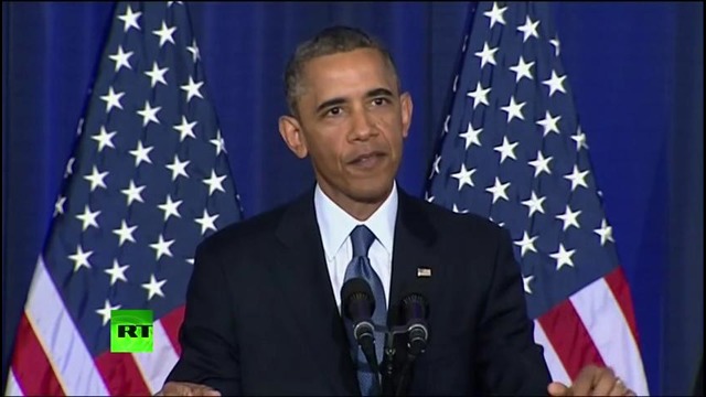 Речь Обамы была прервана «неудобными» вопросами