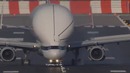 Жёсткое торможение и короткий пробег после посадки Airbus Beluga XL
