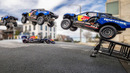 Ford Raptor T1 Jumps Over a Red Bull F1 Car