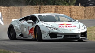 Mad Mike’s CRAZY 800HP Lamborghini Huracan Drift Car in Action @ Goodwood FOS