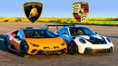 Кто победит в заезде: Lambo Huracan или же Porsche 911 GT3 RS