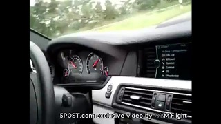 BMW M5 делает 300 км/ч по дороге в Трир