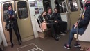 Пранк. девушка спит на людях в метро