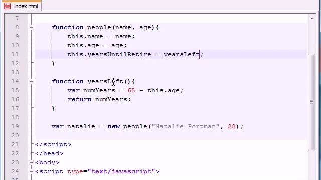 Beginner JavaScript Tutorial – 27 – Adding Methods to Our Objects