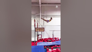 Little Girl Does Incredible Flips at Gymnastics Academy