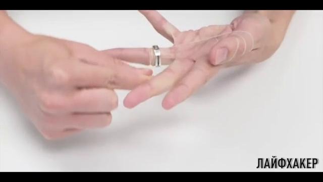Как снять застрявшее кольцо с пальца (самый простои способ)