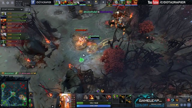 Dota 2 Miracle Phoenix Radiance 3 Absoluthalal in One Team