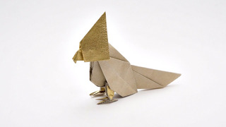 Попугай Оригами | Origami Cockatiel (Jo Nakashima)