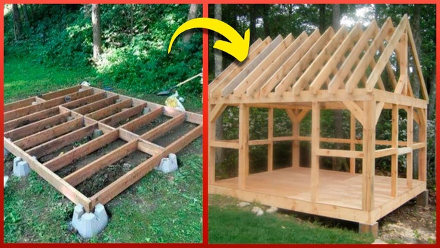 Building Amazing DIY Wood Cabin Step by Step | Fully Functional Tiny Home