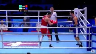 Бокс Чм 2015 полуфинал вес 81 Ниязымбетов (КАЗ)- РАСУЛОВ (УЗБ)