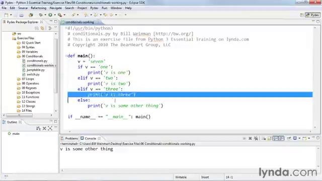30 Phython Conditionals Setting multiple choices with elif
