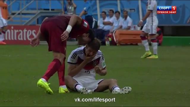 Германия 2-0 Португалия. Красная Пепе. Чемпионат Мира 2014