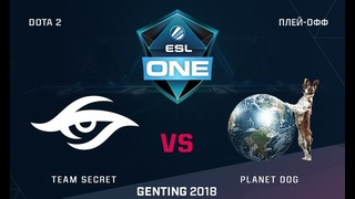 ESL One Genting 2018 – Team Secret vs Planet Dog (Grousptage, LAN-Finals)