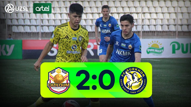 Superliga 1-tur. Qizilqum – Surxon bahsida kiritilgan gollar va xavfli vaziyatlar (Highlights)
