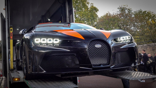 30M of Supercars Arrive in London for Auction!! Chiron 300, LaF, Enzo