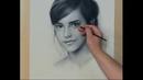 Рисование портрета Emma Watson, Сухая кисть