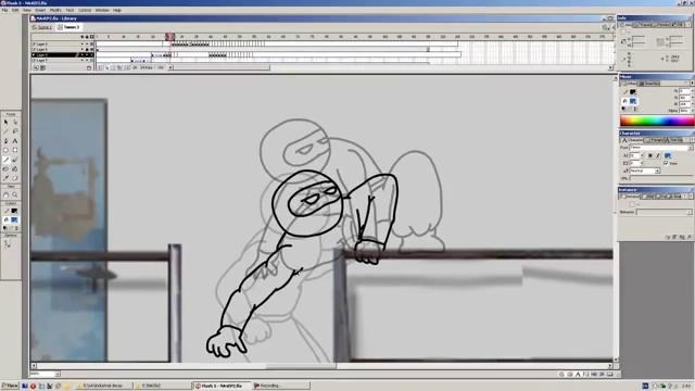 Как рисовалась покадровая анимация Ninja Action 4